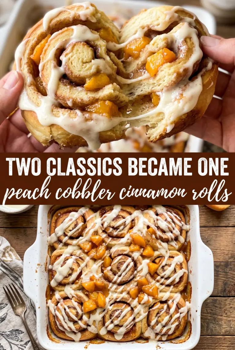 Peach Cobbler Cinnamon Rolls