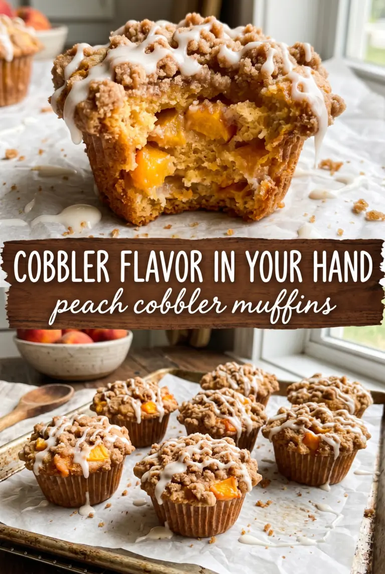 Peach Cobbler Muffins