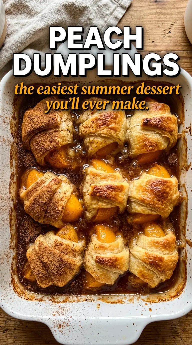 Peach Dumplings golden caramelized bubbly