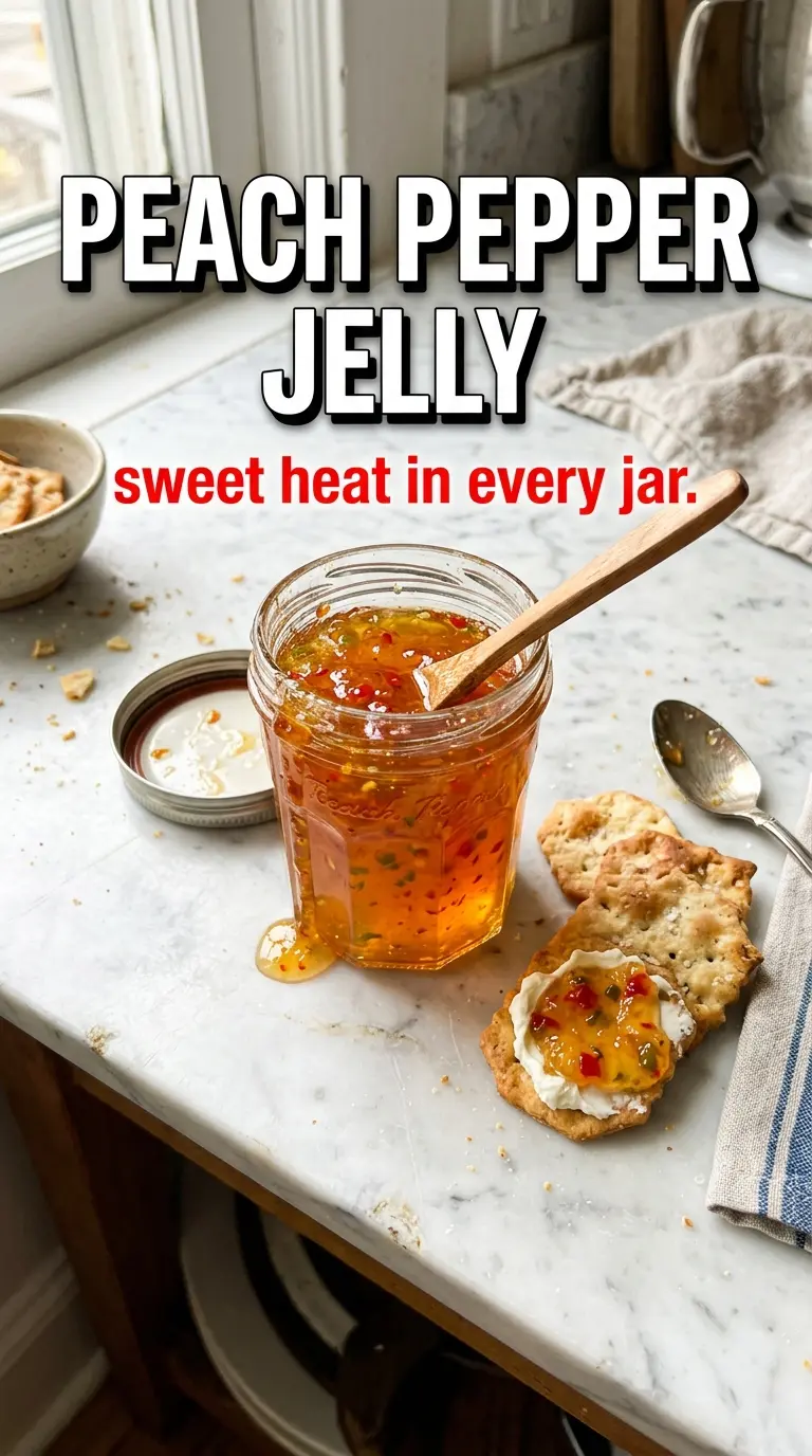 Jar of peach jelly or compote