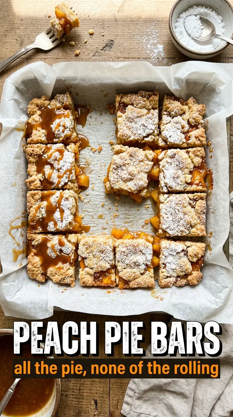 Peach Pie Bars buttery crumbly peach