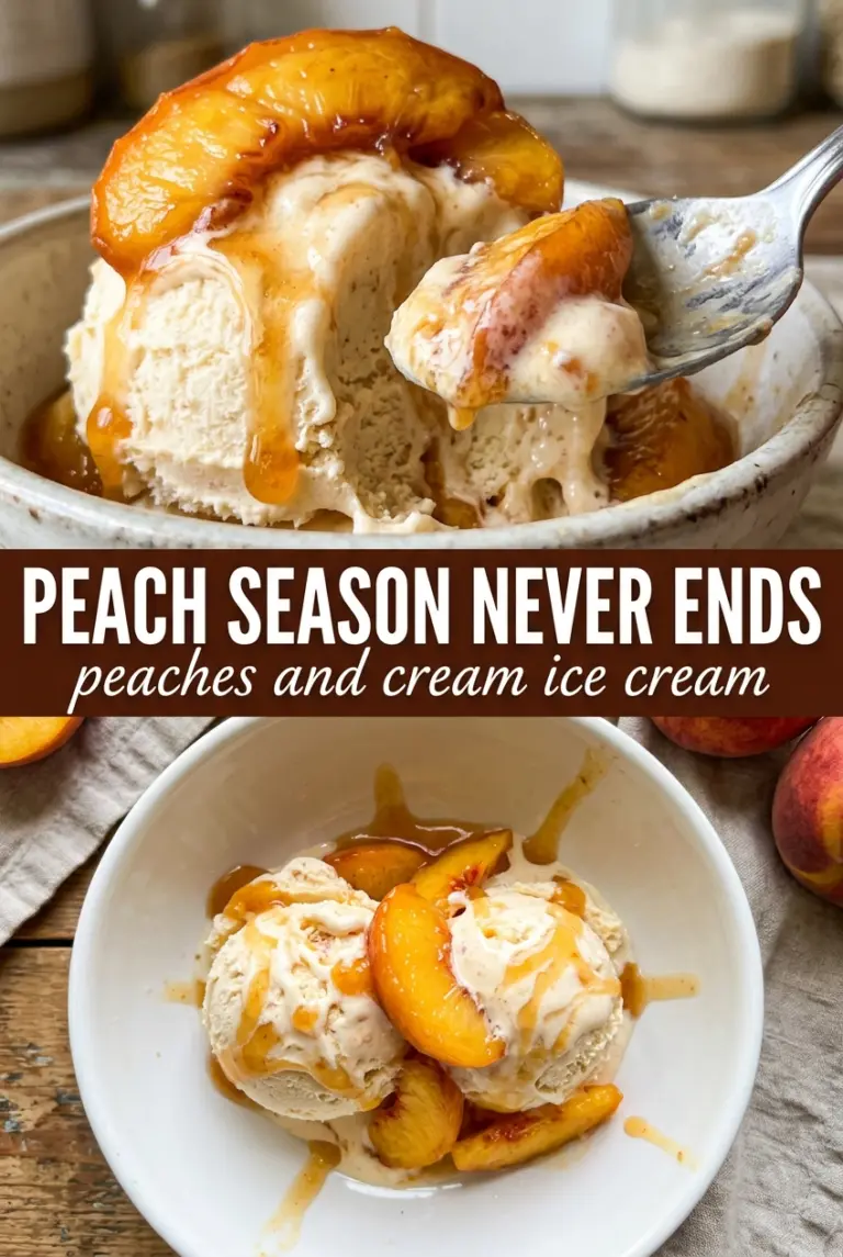 Peaches and Cream Ice Cream