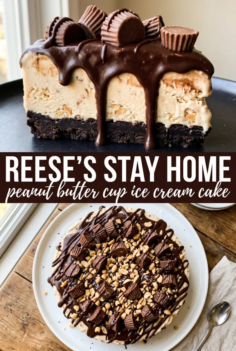 Peanut Butter Cup Ice Cream Cake