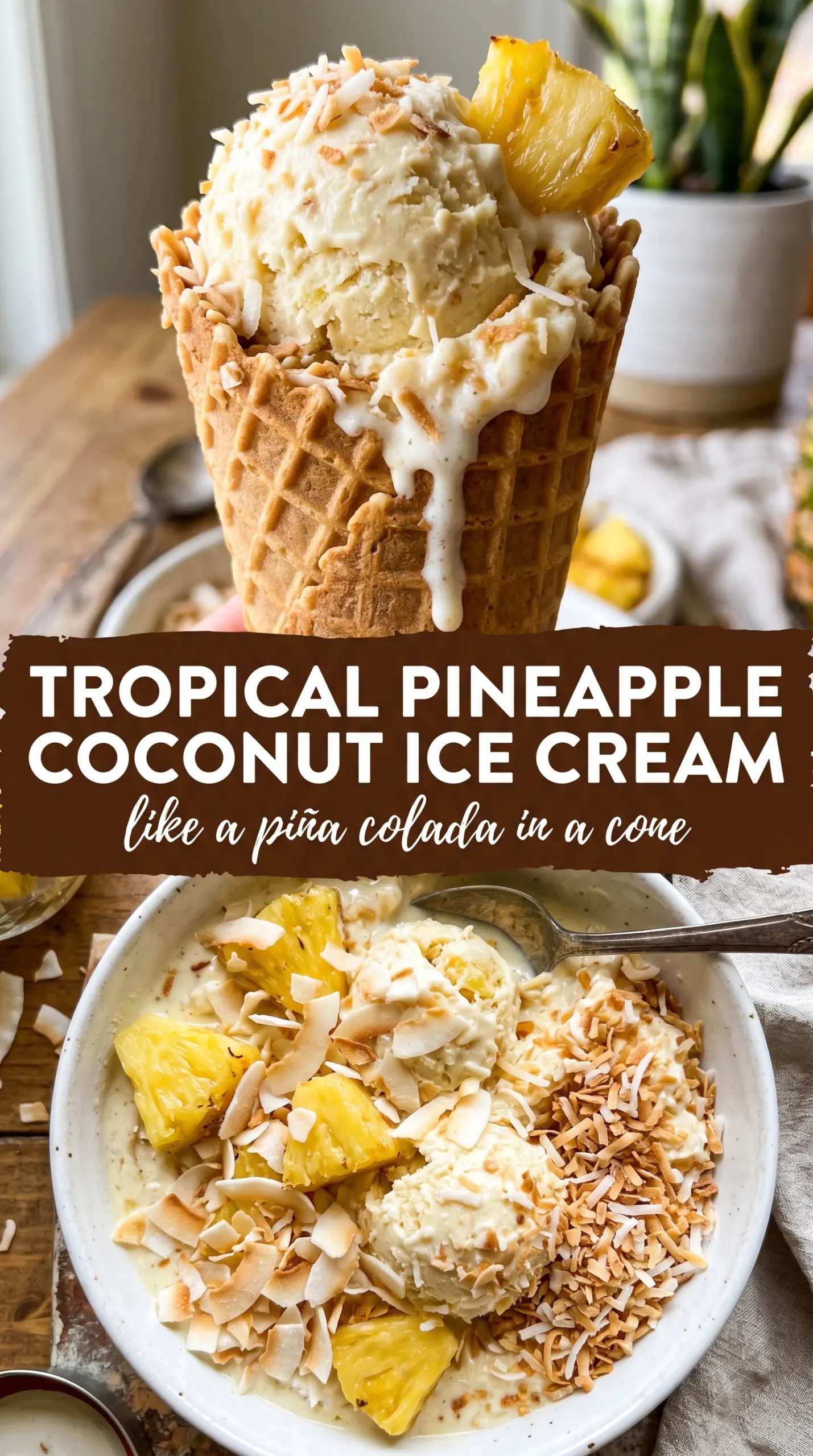 Pineapple Coconut Ice Cream creamy tropical