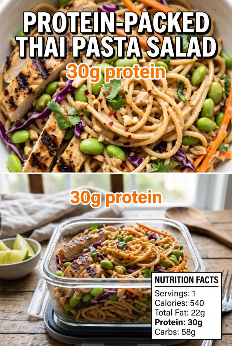 Protein Packed Thai Pasta Salad