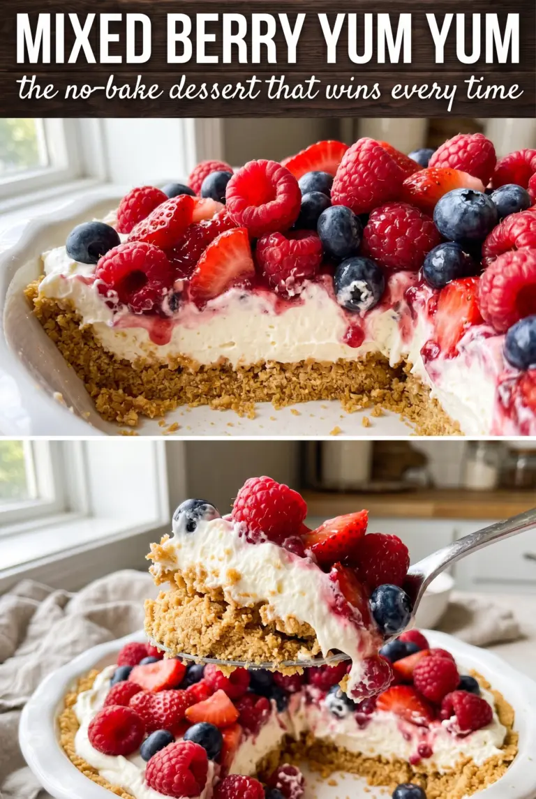 Red, White and Blue Mixed Berry Yum Yum