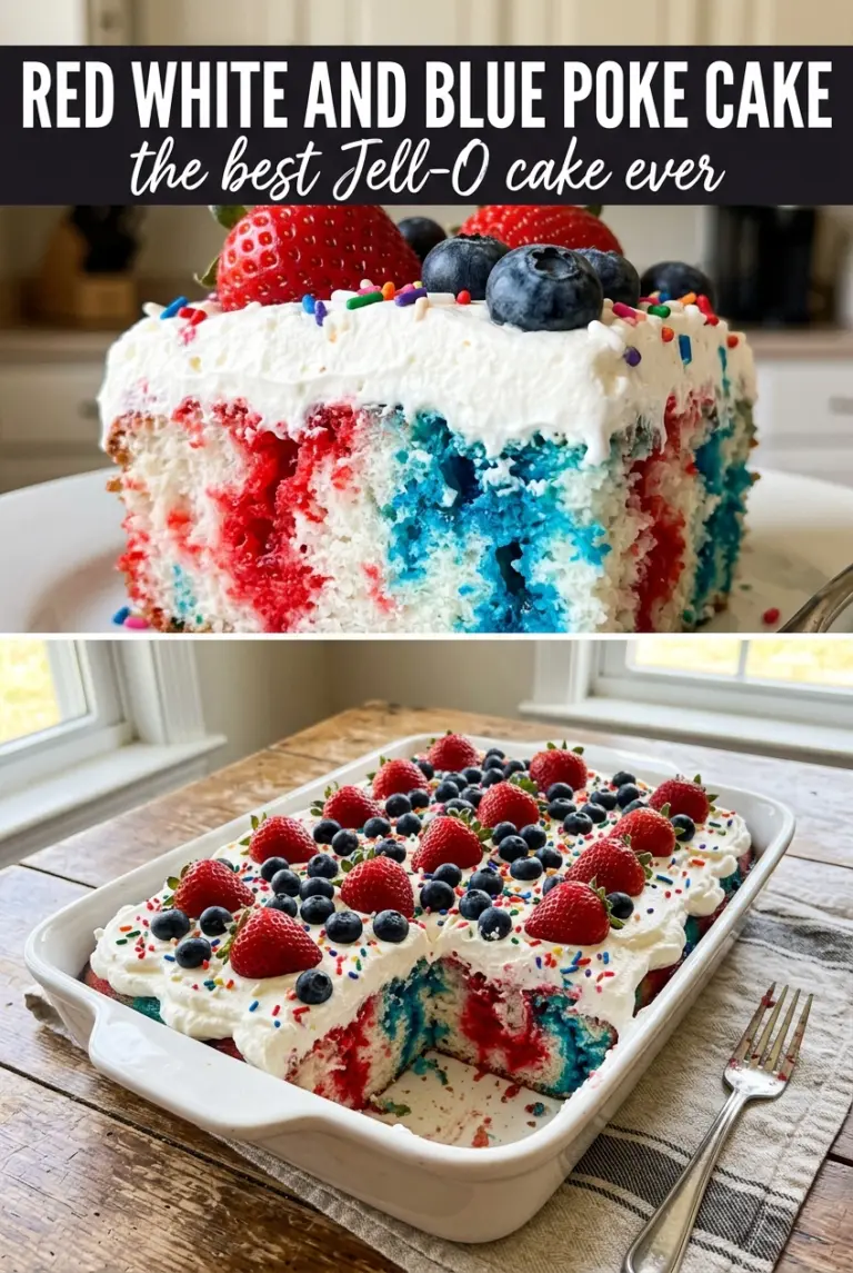 Red, White and Blue Poke Cake