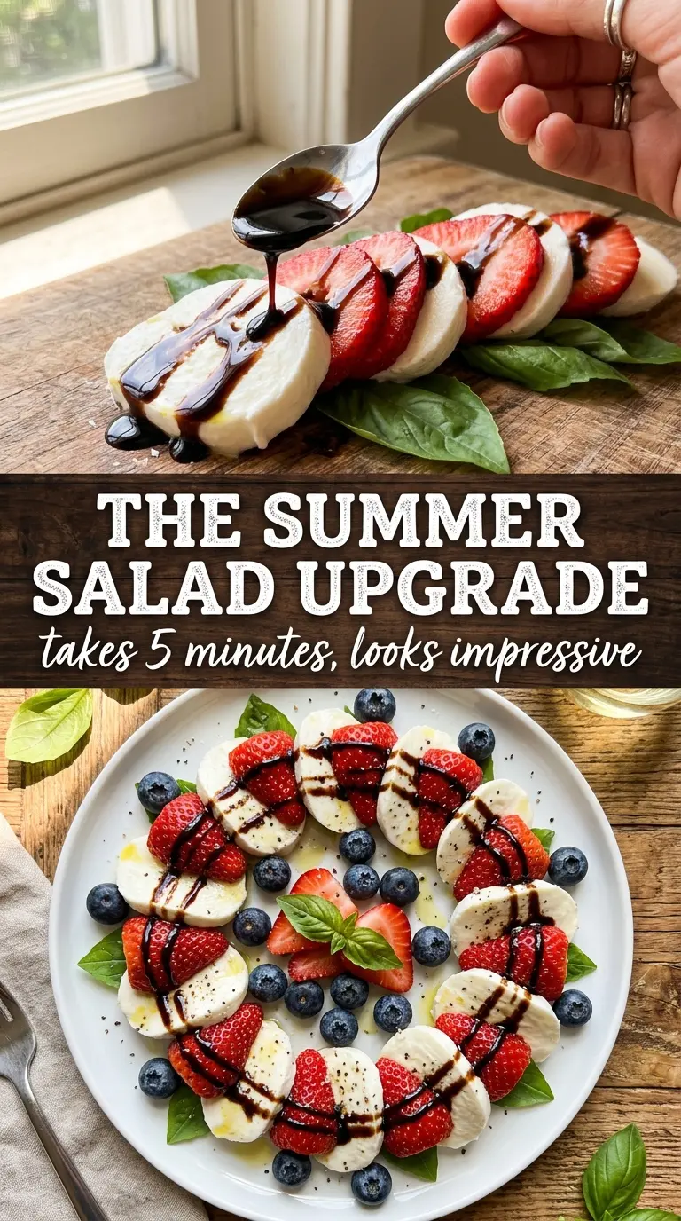 Red, White & Blue Caprese Salad patriotic fresh