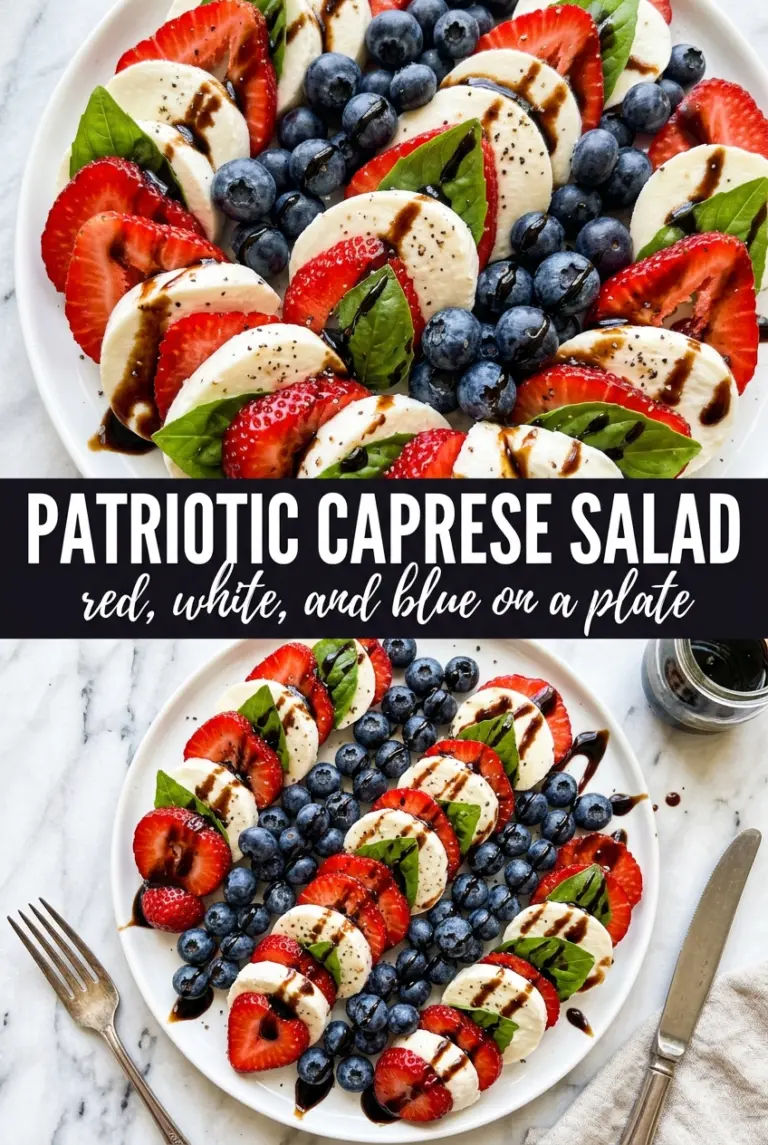 Red, White & Blue Caprese Salad