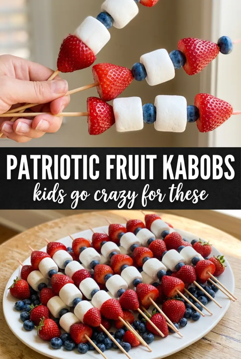 Red, White & Blue Fruit Kabobs