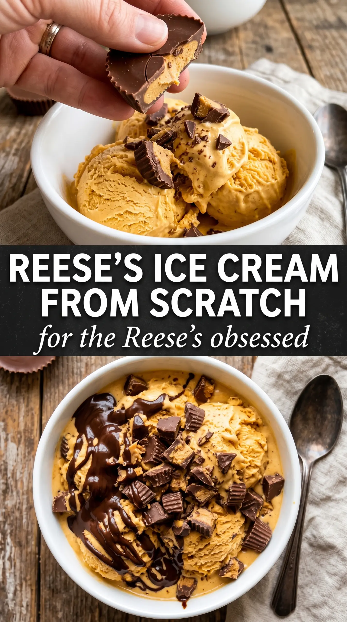 Reese's Peanut Butter Ice Cream creamy chocolatey chunks