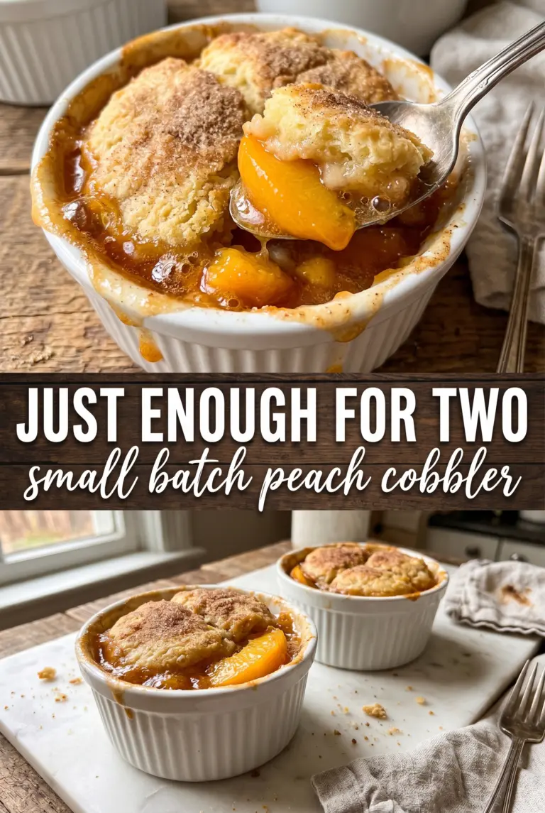 Small Batch Peach Cobbler