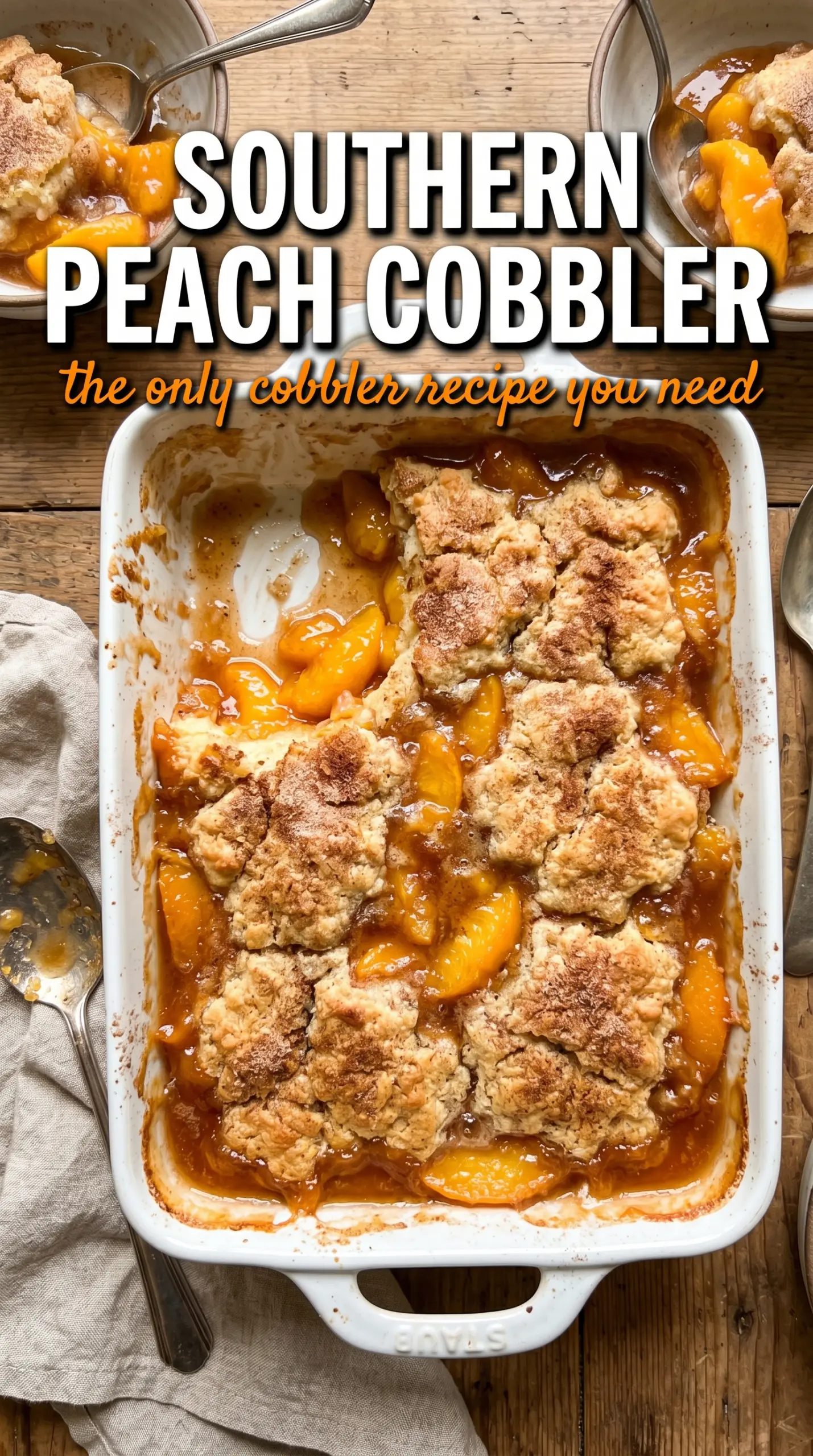 Southern Peach Cobbler golden buttery