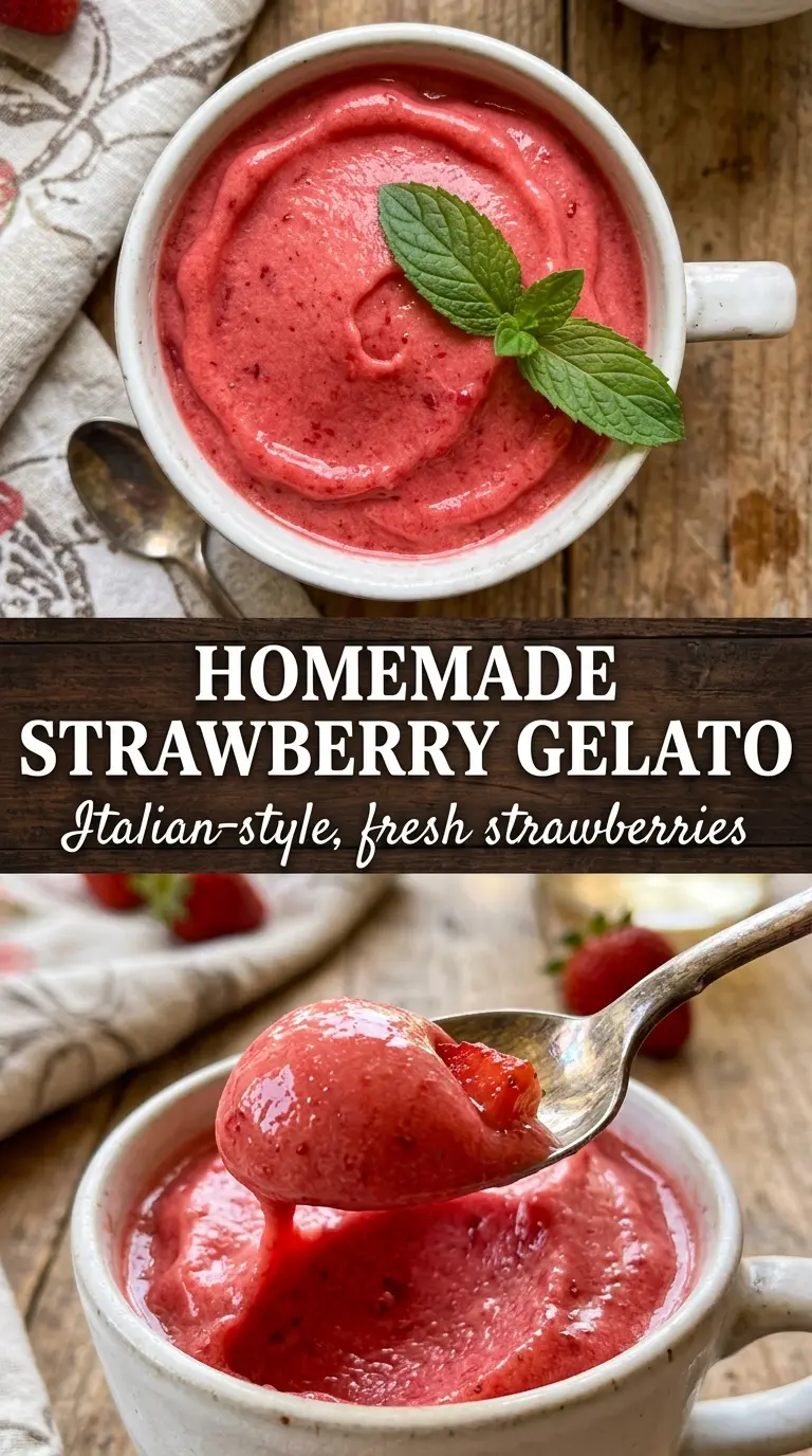 Strawberry Gelato vivid creamy dense