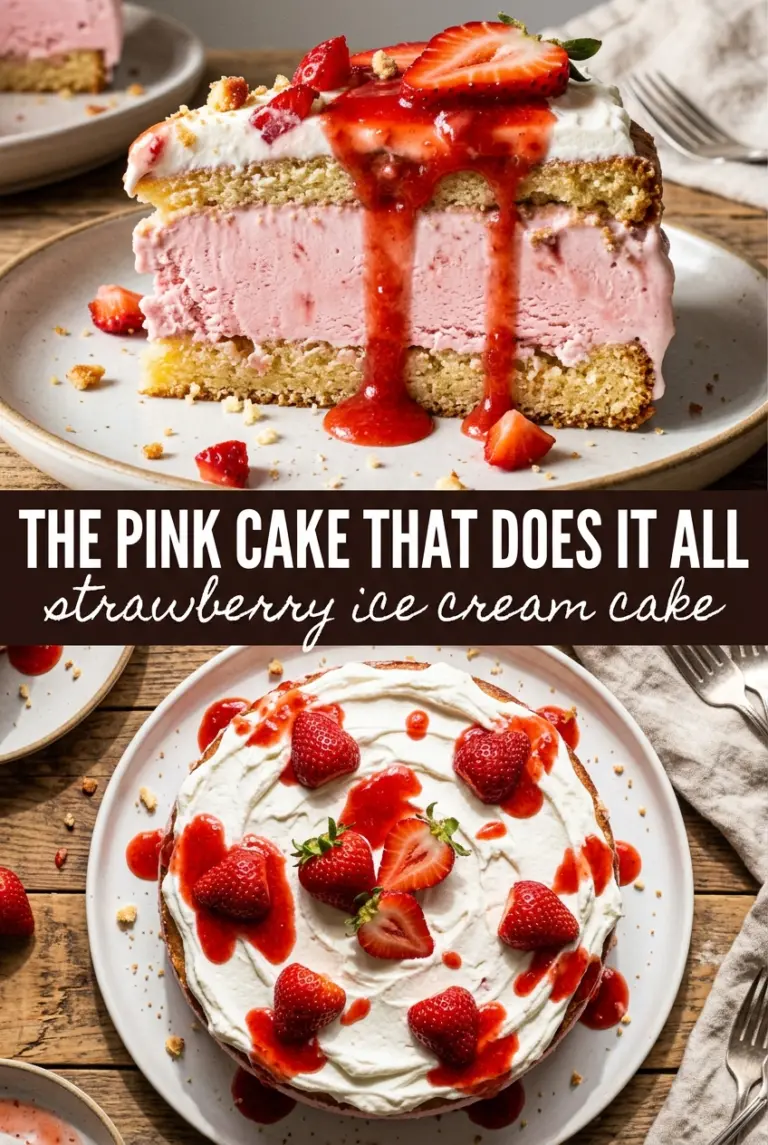 Strawberry Ice Cream Cake
