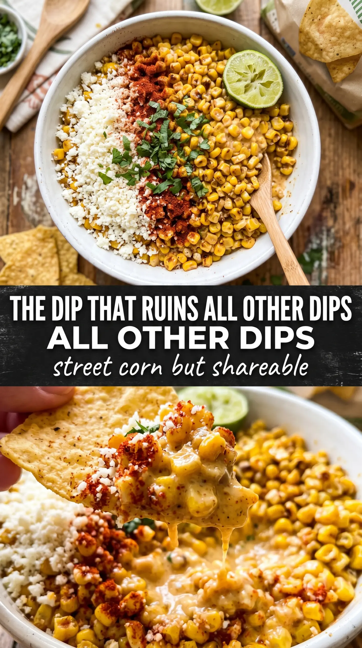 Street Corn Dip creamy smoky charred