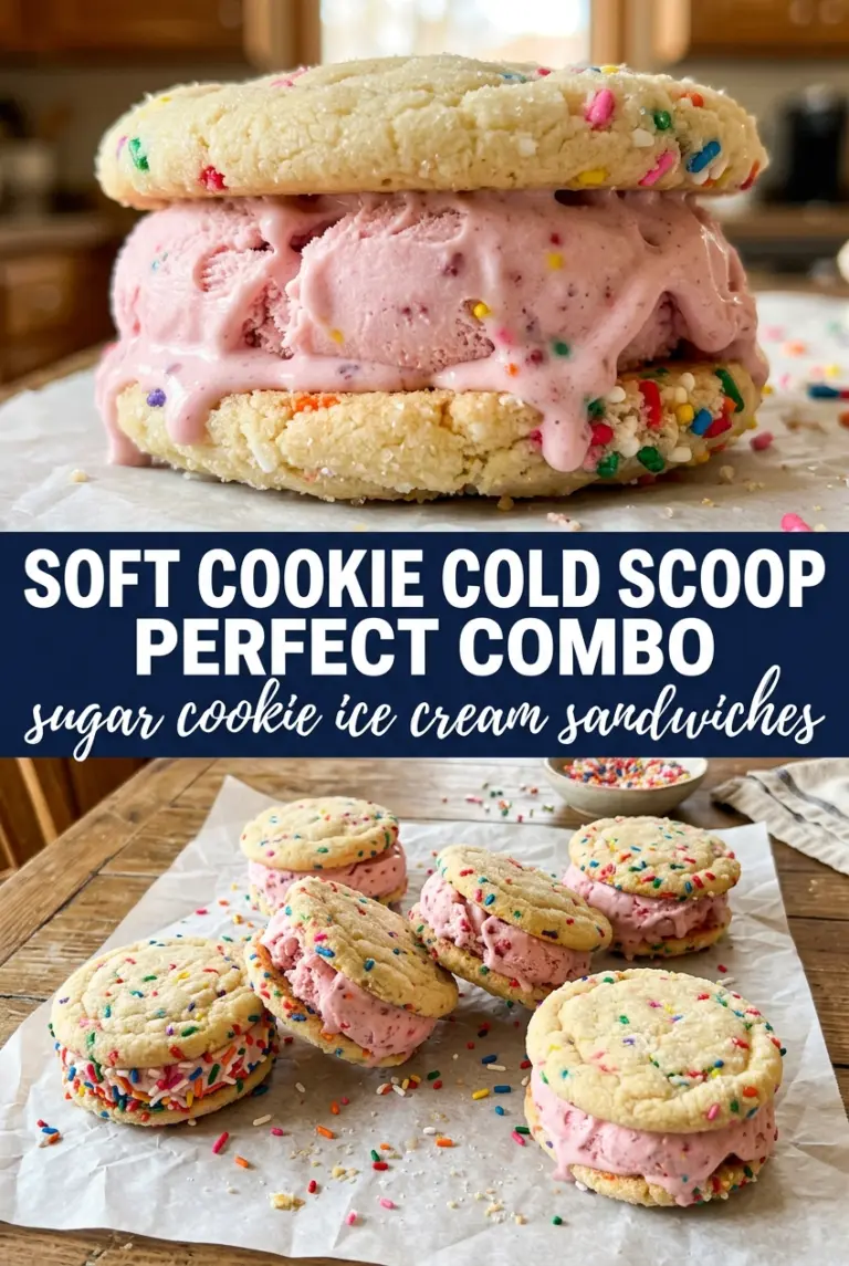 Sugar Cookie Ice Cream Sandwiches