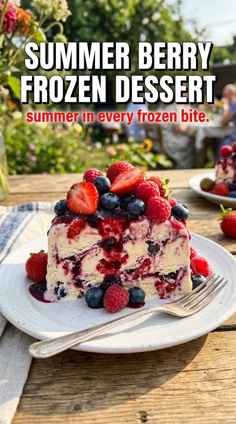 Summer Berry Frozen Dessert creamy berry frozen dessert