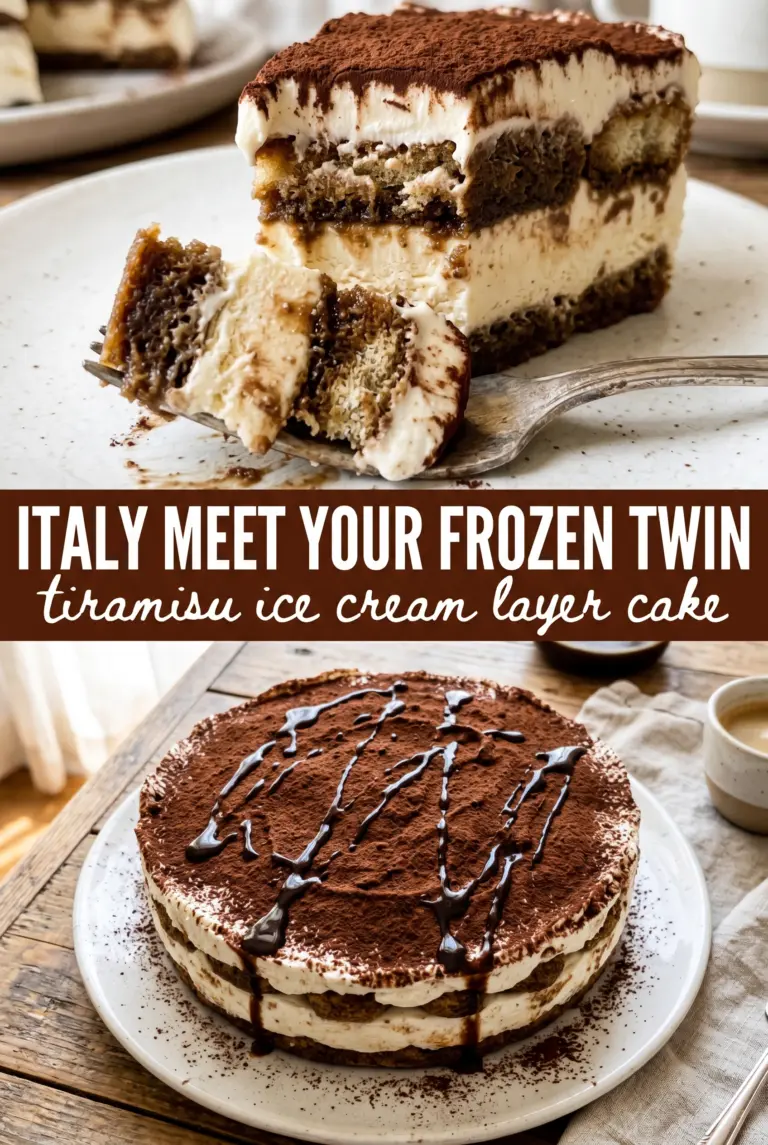 Tiramisu Ice Cream Layer Cake