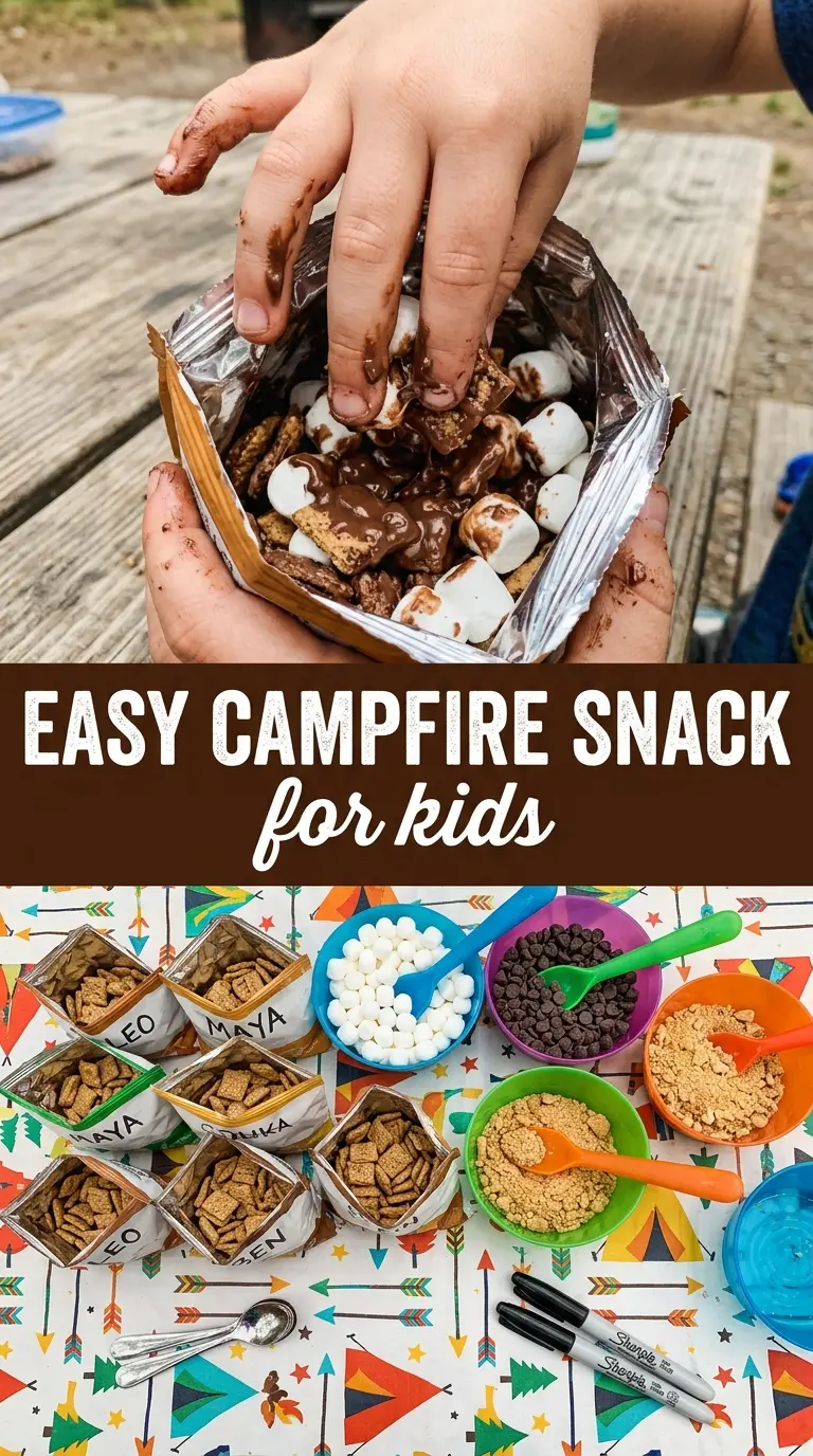 Walking s'mores gooey chocolate marshmallow