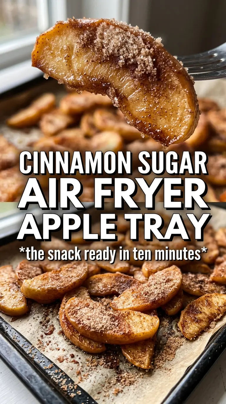 Air Fryer Apples caramelized cinnamon sugar