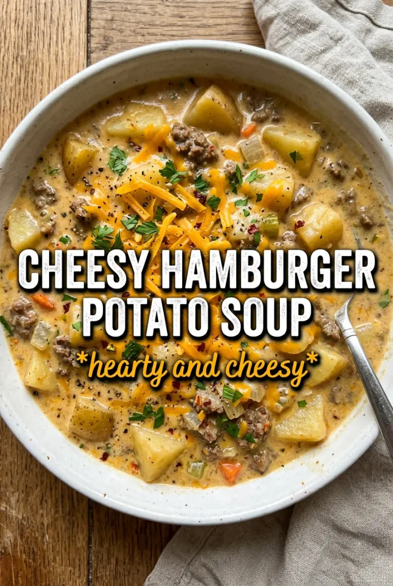 Cheesy Hamburger Potato Soup