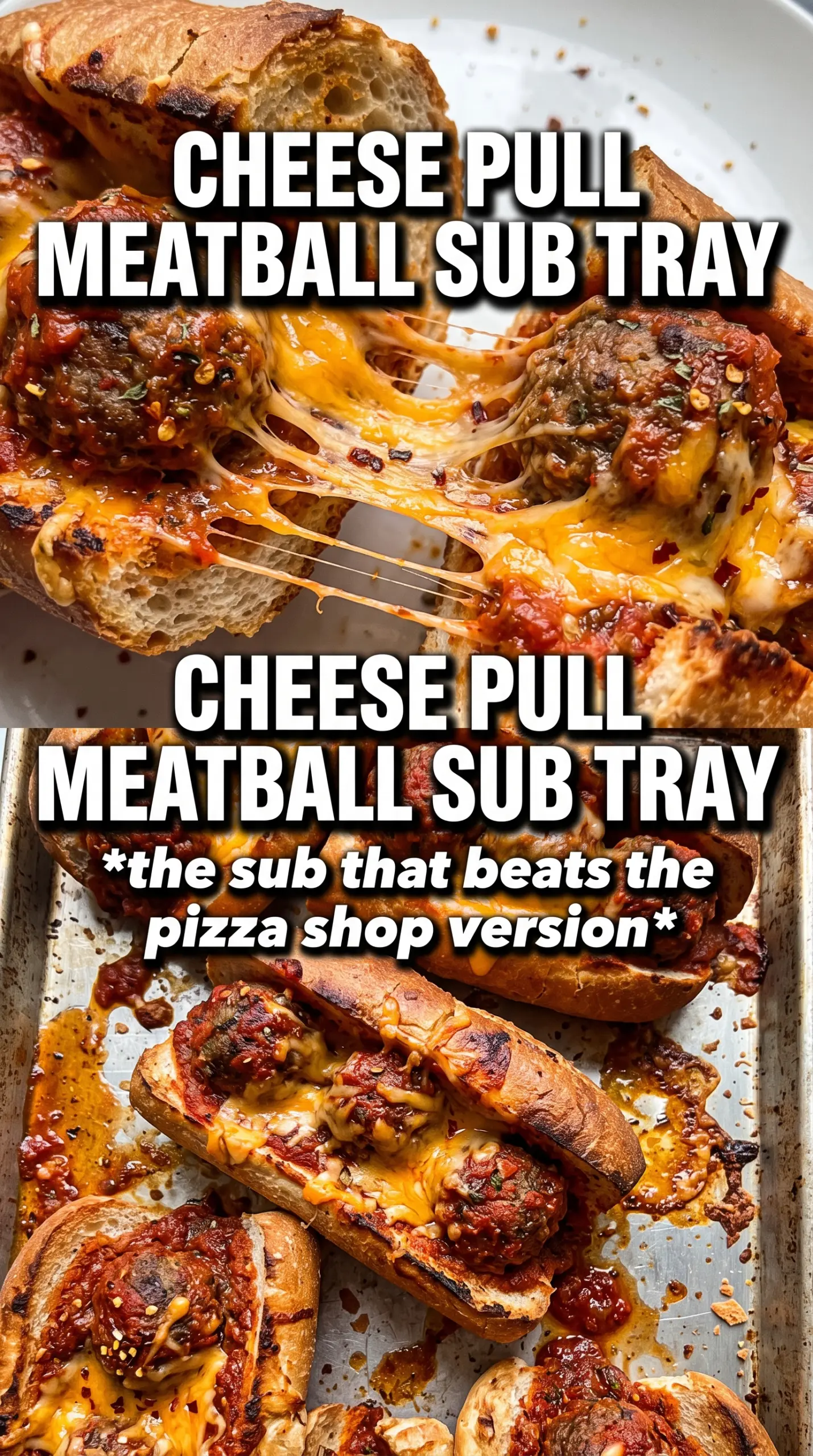 Cheesy Meatball Subs cheesy saucy toasted