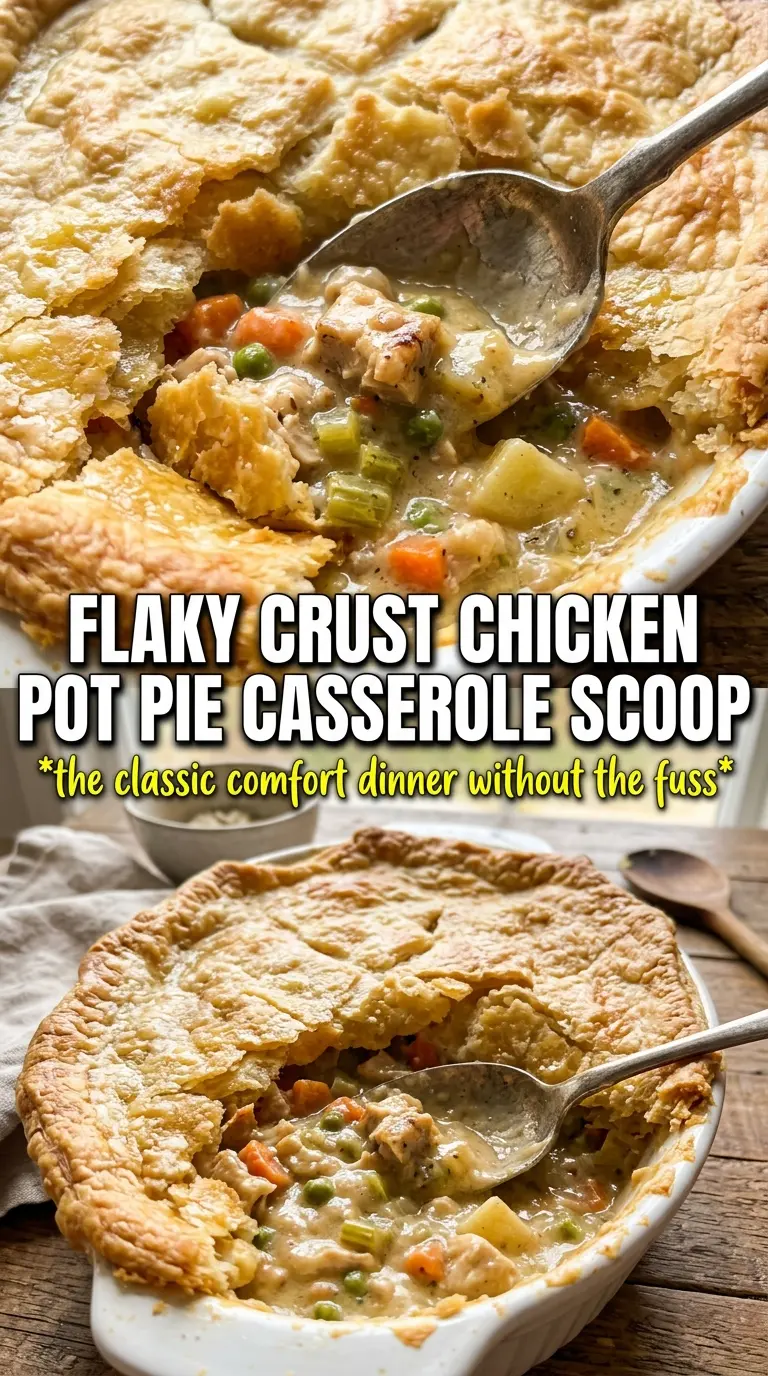 Chicken Pot Pie Casserole creamy golden biscuit-topped