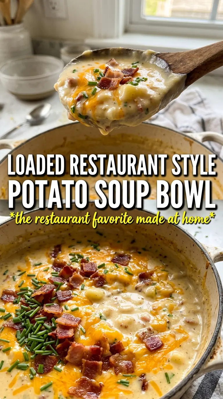 Copycat Chili's Baked Potato Soup creamy loaded