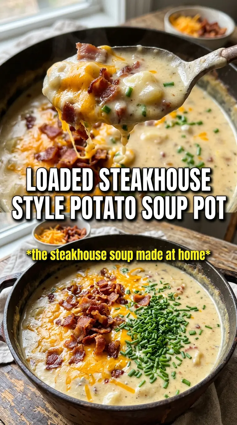 Copycat Outback Baked Potato Soup creamy loaded