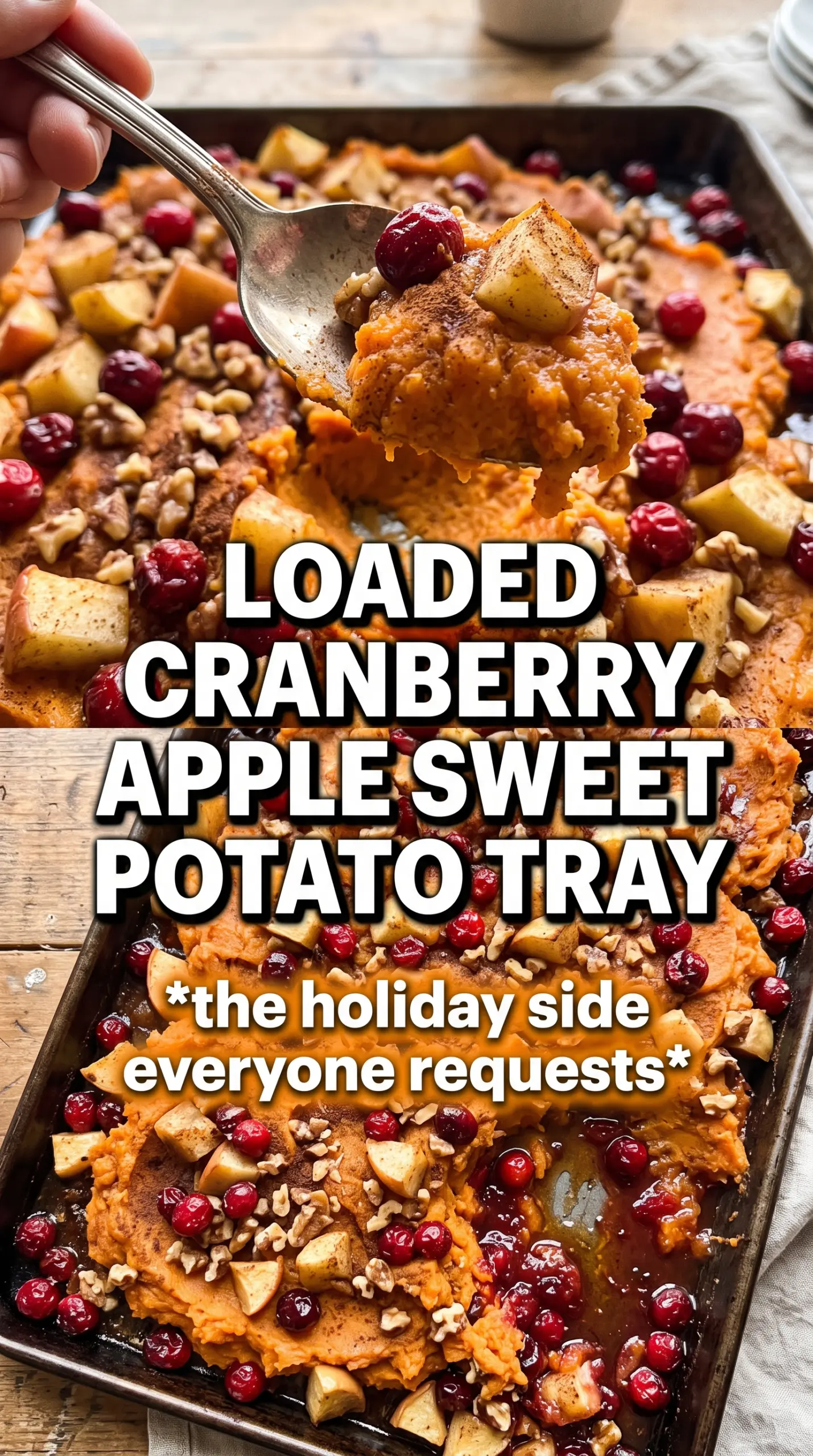 Cranberry Apple Twice-Baked Sweet Potatoes cranberry apple streusel