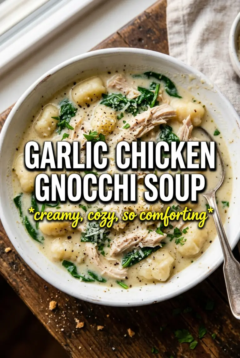 Creamy Garlic Chicken Gnocchi Soup
