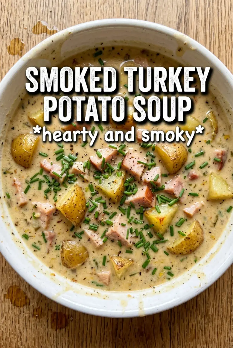 Creamy Loaded Potato Soup With Smoked Turkey and Chives