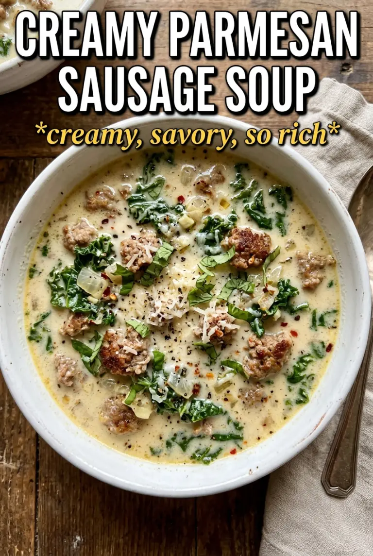 Creamy Parmesan Italian Sausage Soup