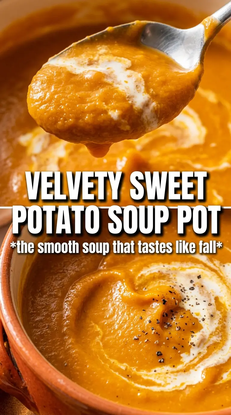 Creamy Sweet Potato Soup silky orange puree