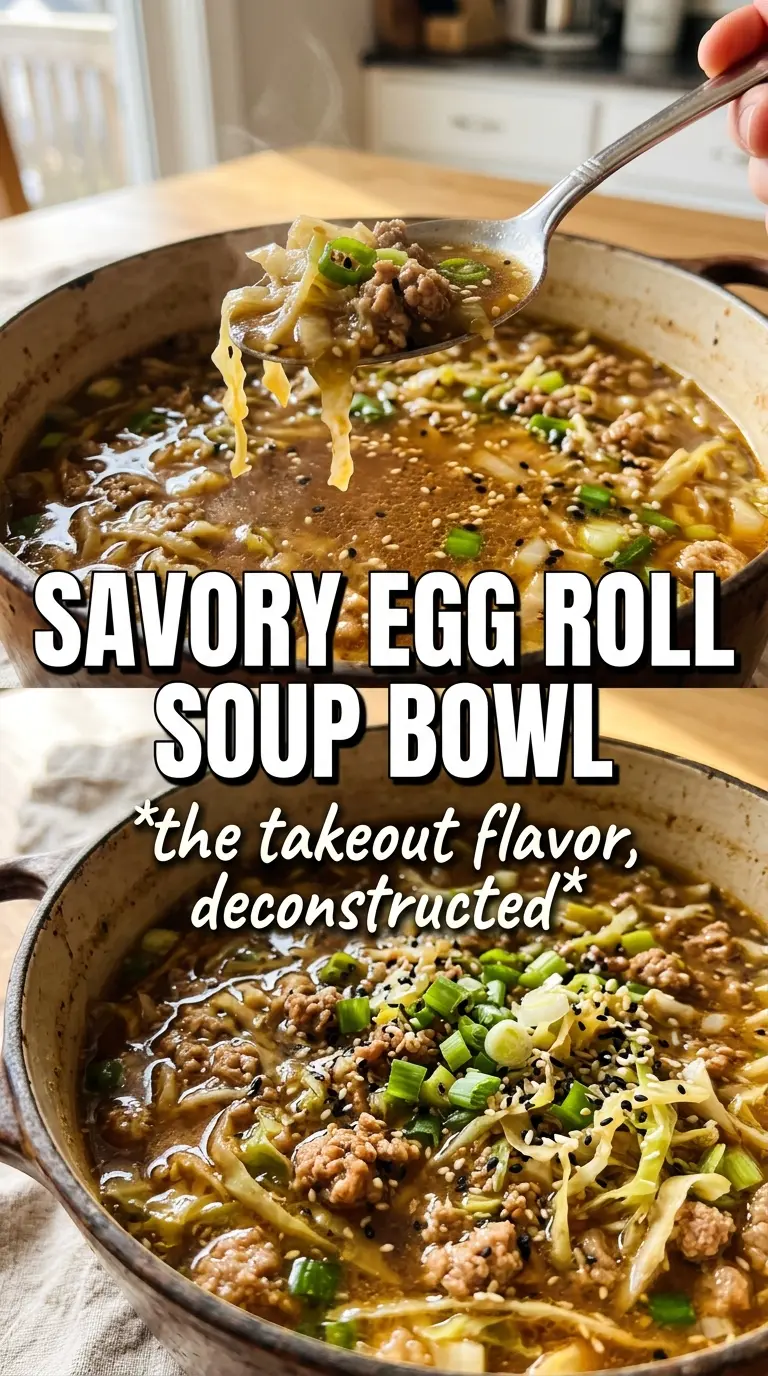 Egg Roll Soup savory ginger-soy bowl
