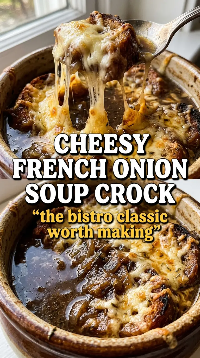 French onion soup caramelized onions Gruyere broiled