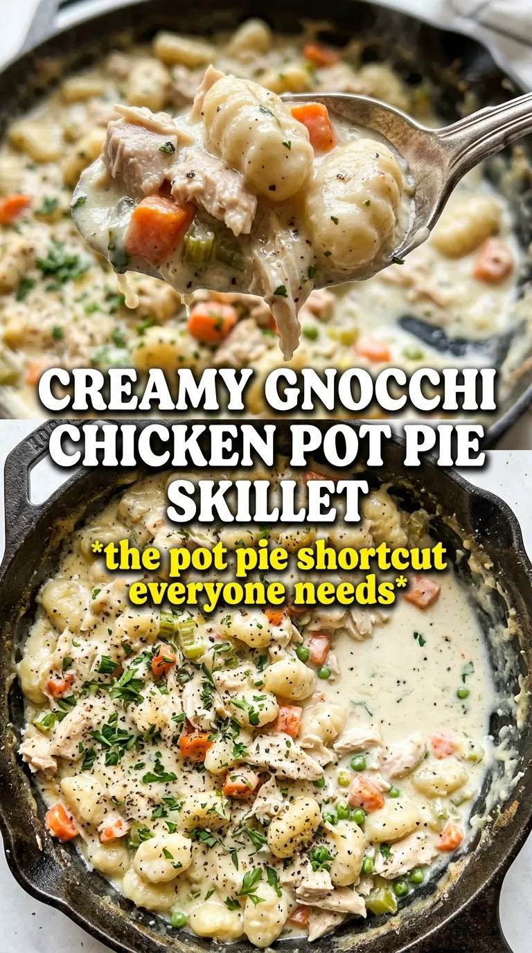 Gnocchi Chicken Pot Pie creamy golden baked