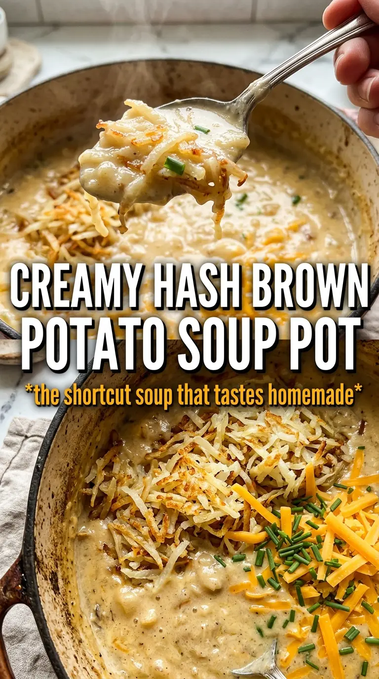 Hash Brown Potato Soup creamy cheesy hearty