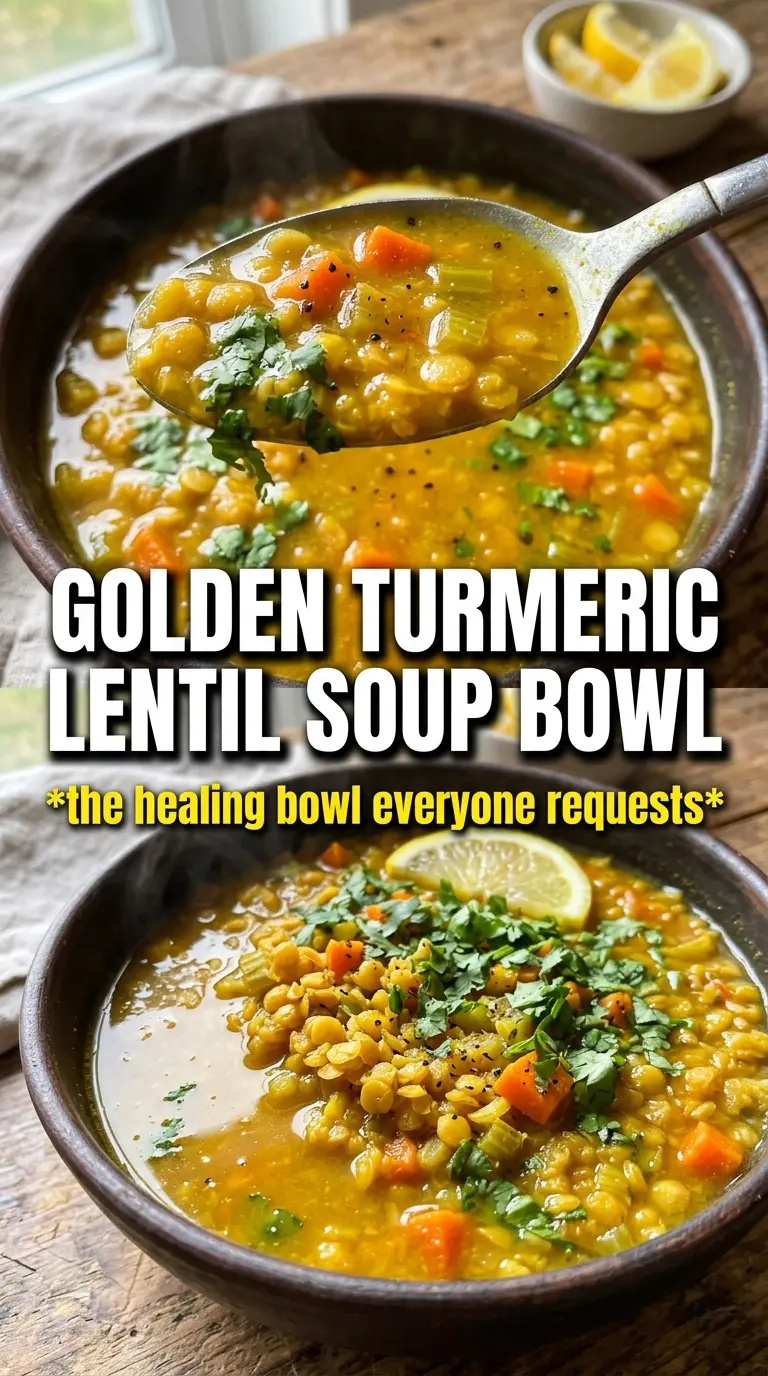 Healing Golden Lemon Lentil Soup vibrant silky turmeric