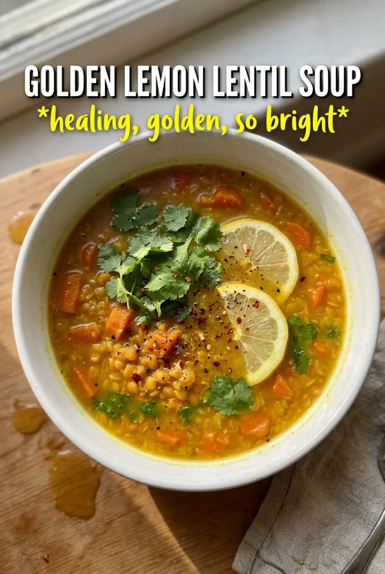 Healing Golden Lemon Lentil Soup