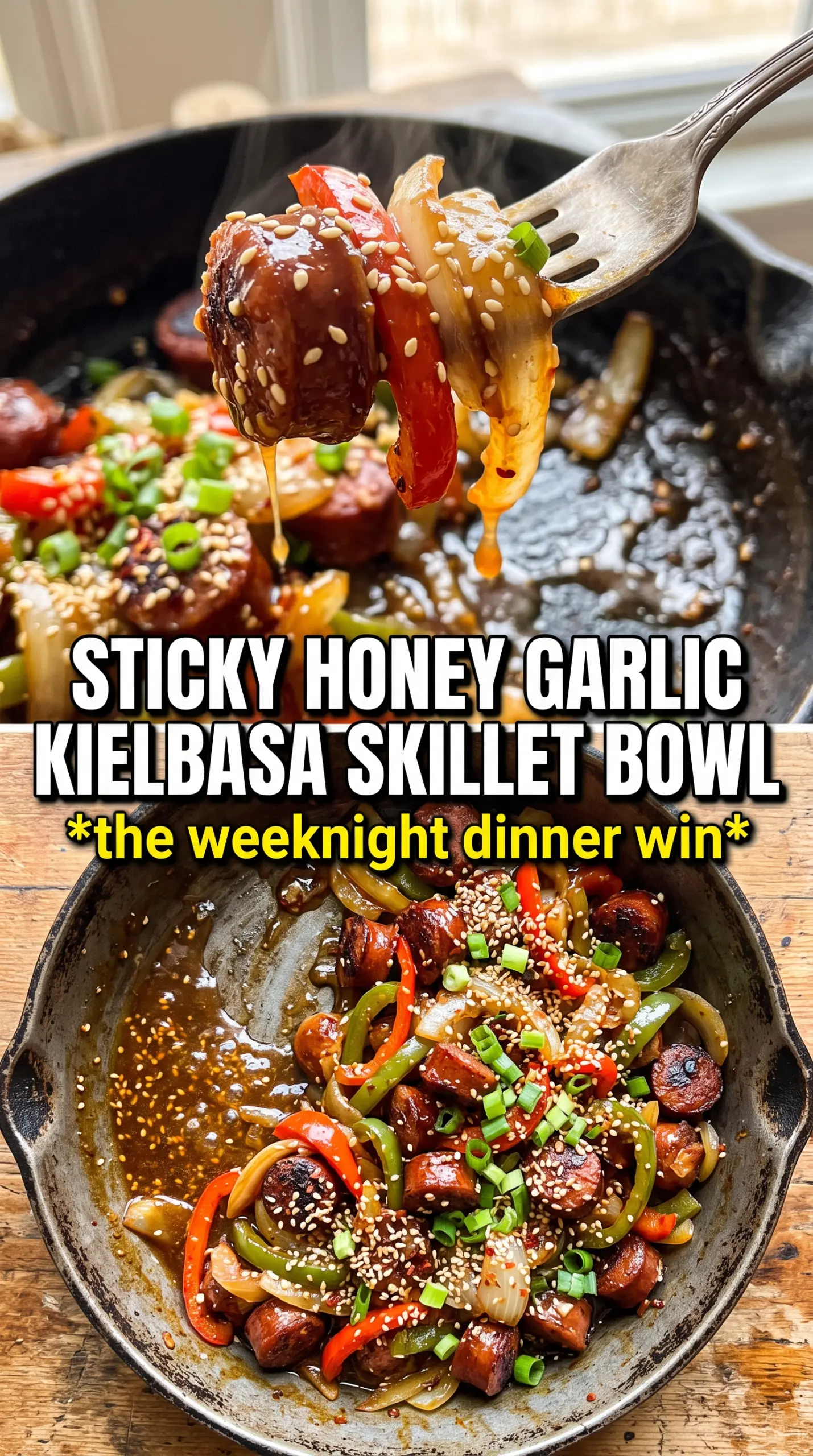 Honey Garlic Kielbasa With Veggies caramelized roasted glazed
