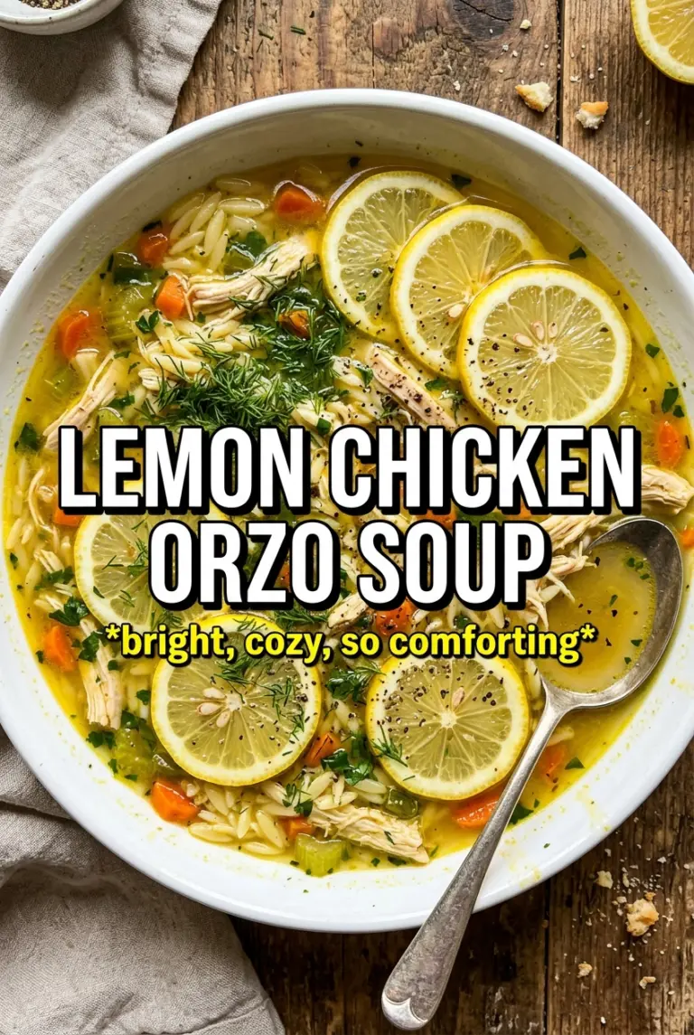 Lemon Chicken Orzo Soup