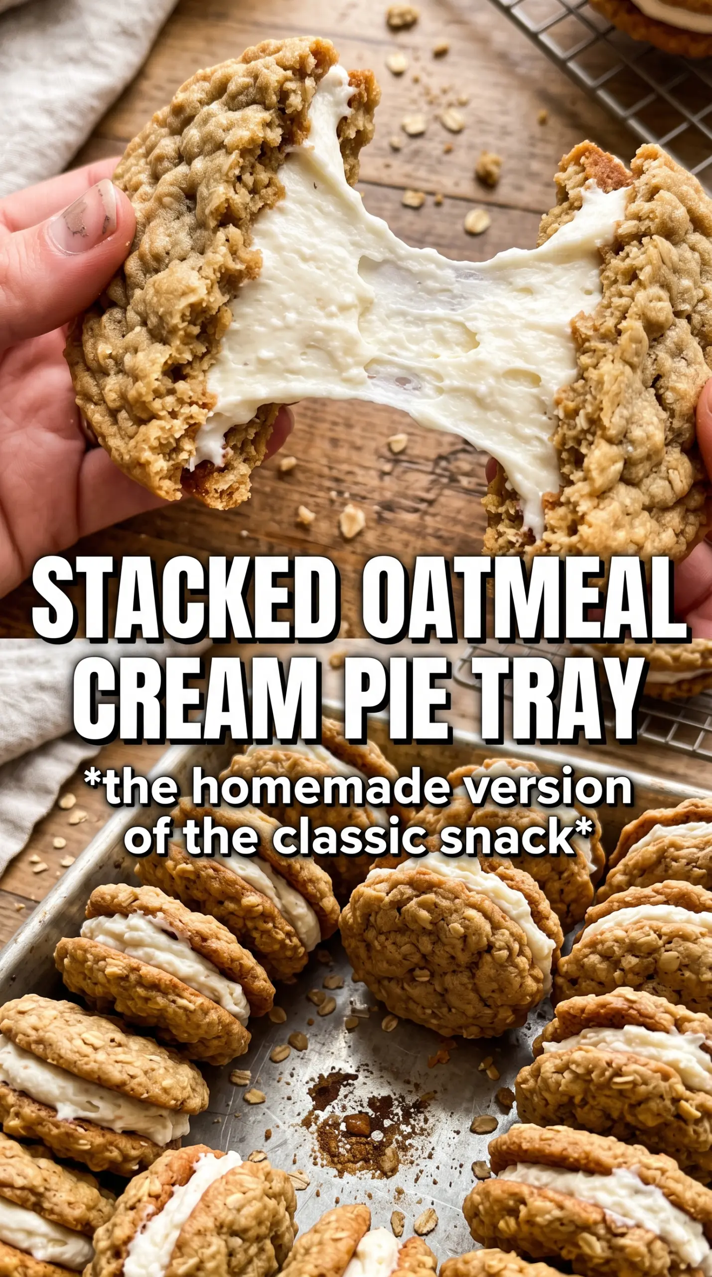 Oatmeal Cream Pies soft chewy marshmallow filling