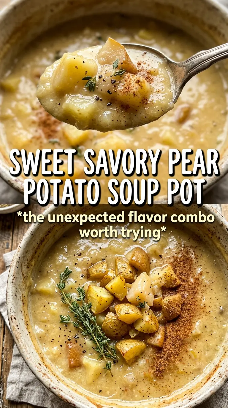 Pear Potato Soup silky golden, creamy, elegant