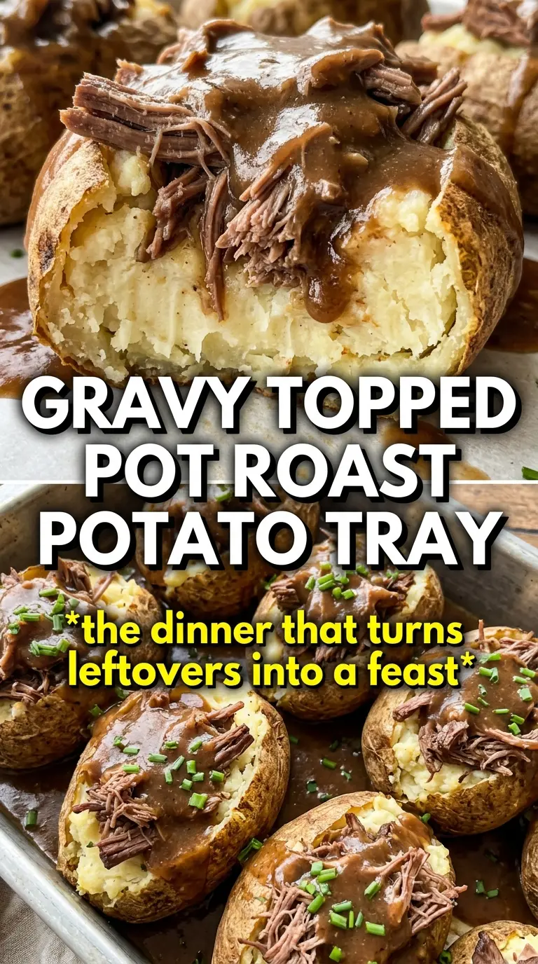 Pot roast twice baked potatoes loaded beefy cheesy