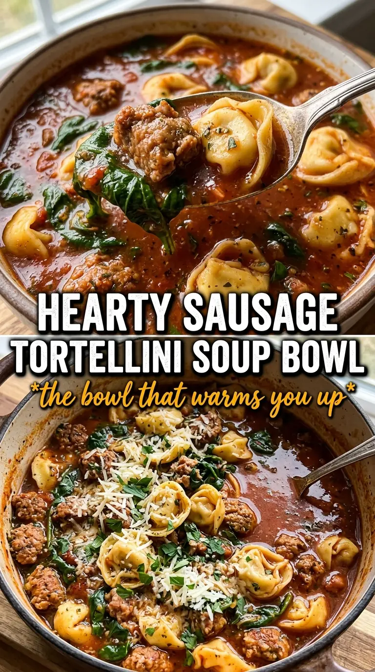 Sausage and tortellini soup rich creamy