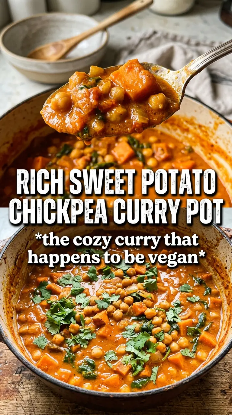 Sweet potato and chickpea curry creamy vibrant comforting