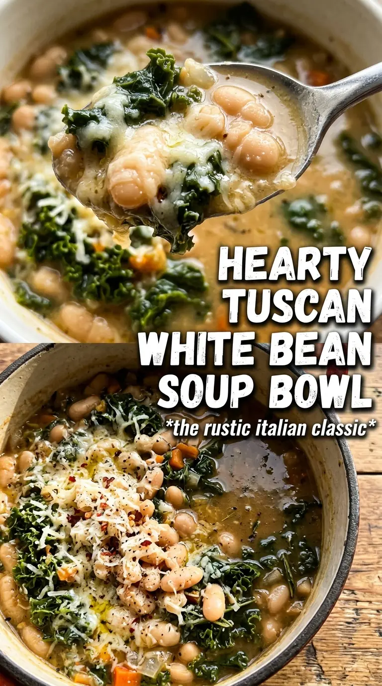 Tuscan White Bean Soup creamy kale rosemary
