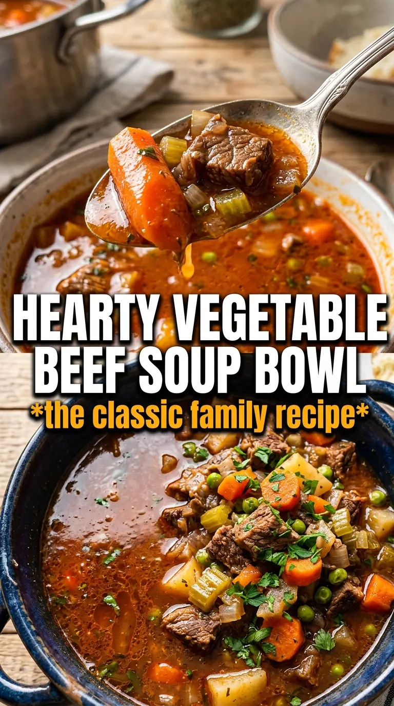 Vegetable Beef Soup hearty broth, tender vegetables